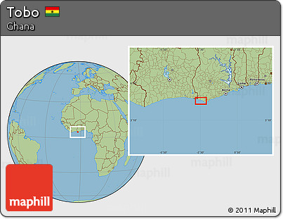 Savanna Style Location Map of Tobo