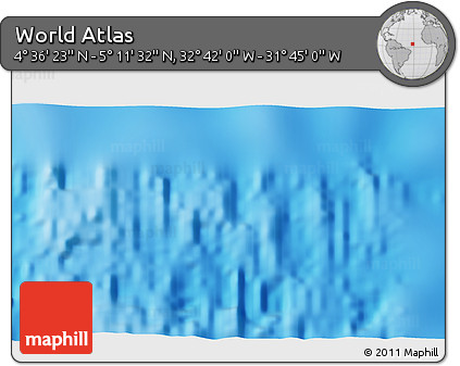 Physical 3D Map of the Area around 4° 53' 57" N, 32° 13' 30" W