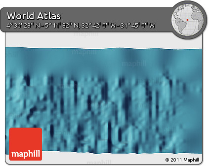Satellite 3D Map of the Area around 4° 53' 57" N, 32° 13' 30" W