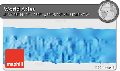 Physical Panoramic Map of the Area around 4° 53' 57" N, 32° 13' 30" W