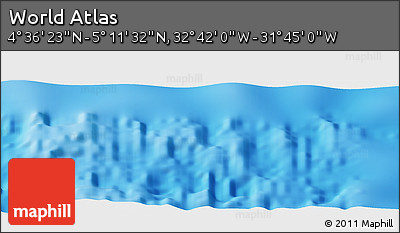 Physical Panoramic Map of the Area around 4° 53' 57" N, 32° 13' 30" W
