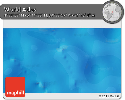 Political 3D Map of the Area around 4° 53' 57" N, 38° 10' 29" W