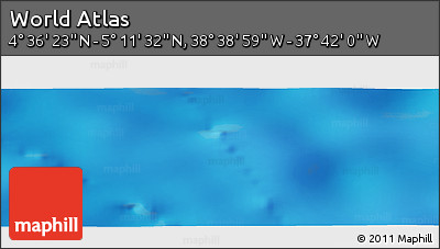 Shaded Relief Panoramic Map of the Area around 4° 53' 57" N, 38° 10' 29" W