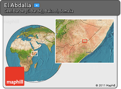 Satellite Location Map of El Abdalla