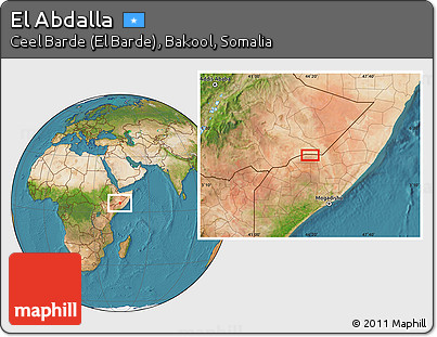 Satellite Location Map of El Abdalla