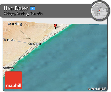 Satellite Panoramic Map of Hen Daier