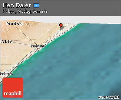 Satellite Panoramic Map of Hen Daier
