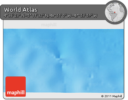 Physical 3D Map of the Area around 4° 53' 57" N, 48° 22' 30" W