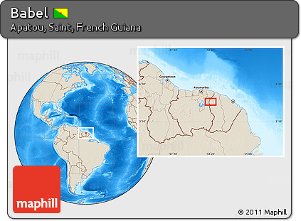 Shaded Relief Location Map of Babel