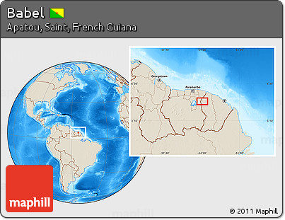 Shaded Relief Location Map of Babel