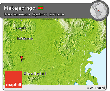 Physical 3D Map of Makajapingo