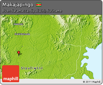 Physical 3D Map of Makajapingo