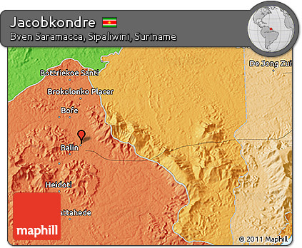 Political 3D Map of Jacobkondre