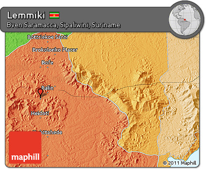 Political 3D Map of Lemmiki