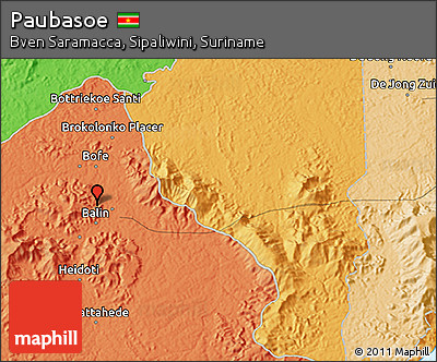 Political 3D Map of Paubasoe