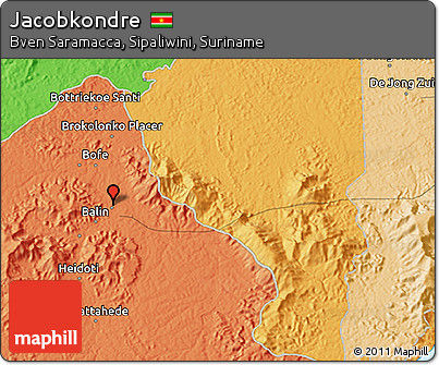 Political 3D Map of Jacobkondre