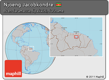 Gray Location Map of Njoeng Jacobkondre