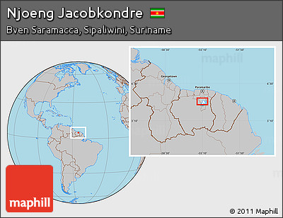 Gray Location Map of Njoeng Jacobkondre
