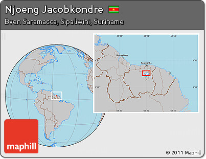 Gray Location Map of Njoeng Jacobkondre