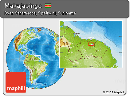 Physical Location Map of Makajapingo
