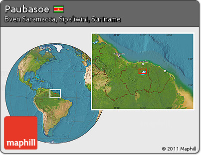 Satellite Location Map of Paubasoe
