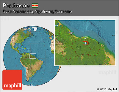 Satellite Location Map of Paubasoe