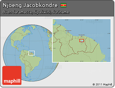 Savanna Style Location Map of Njoeng Jacobkondre