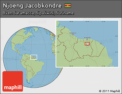 Savanna Style Location Map of Njoeng Jacobkondre