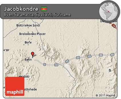Shaded Relief Map of Jacobkondre