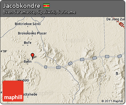 Shaded Relief Map of Jacobkondre