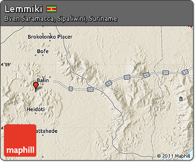 Shaded Relief Map of Lemmiki