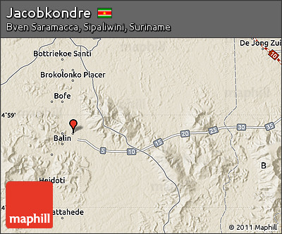 Shaded Relief Map of Jacobkondre