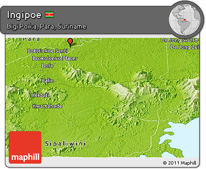 Physical Panoramic Map of Ingipoe