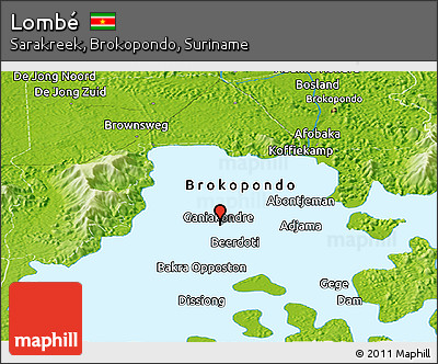 Physical Panoramic Map of Lombé