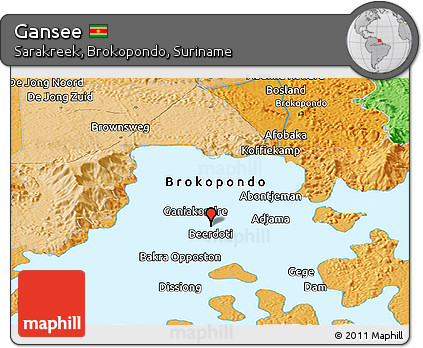 Political Panoramic Map of Gansee