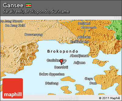 Political Panoramic Map of Gansee