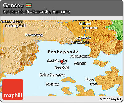Political Panoramic Map of Gansee