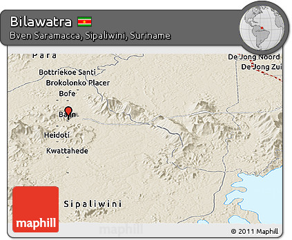Shaded Relief Panoramic Map of Bilawatra