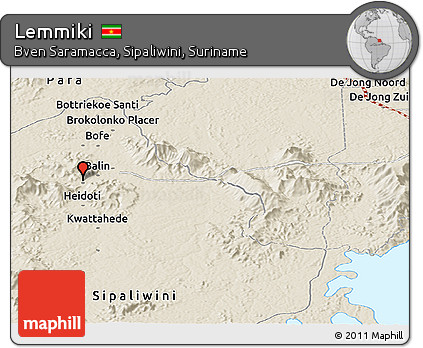 Shaded Relief Panoramic Map of Lemmiki