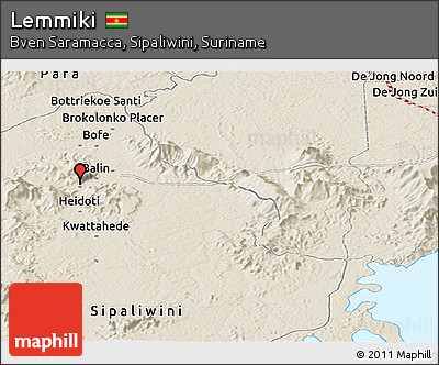 Shaded Relief Panoramic Map of Lemmiki