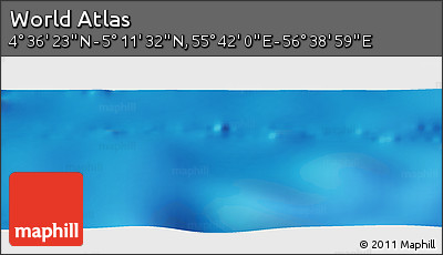 Physical Panoramic Map of the Area around 4° 53' 57" N, 56° 10' 29" E