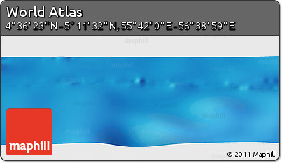 Physical Panoramic Map of the Area around 4° 53' 57" N, 56° 10' 29" E