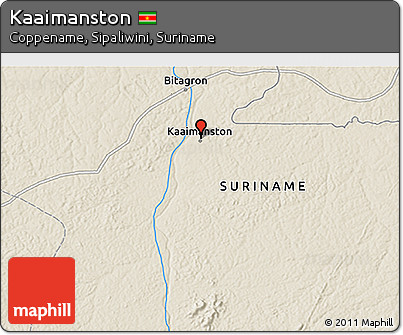 Shaded Relief 3D Map of Kaaimanston