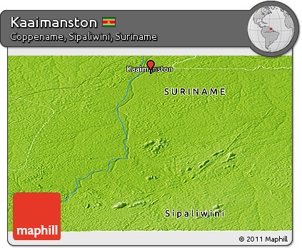 Physical Panoramic Map of Kaaimanston