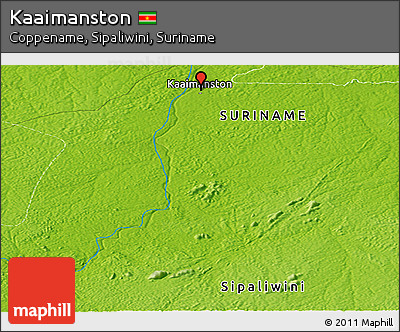 Physical Panoramic Map of Kaaimanston