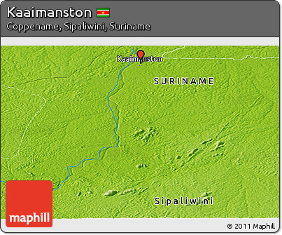 Physical Panoramic Map of Kaaimanston