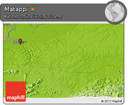 Physical Panoramic Map of Matappi