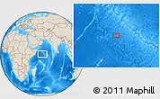 Shaded Relief Location Map of the area around 4° 53' 57" N, 58° 43' 30" E