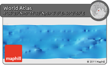 Physical Panoramic Map of the Area around 4° 53' 57" N, 59° 34' 30" E