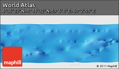 Physical Panoramic Map of the Area around 4° 53' 57" N, 59° 34' 30" E